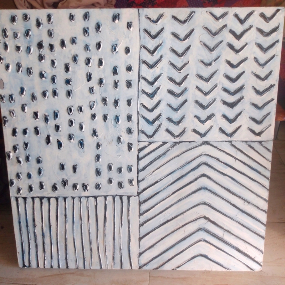 Limited edition #48 of 198 Sarah Brooke middle of nowhere abstract size32"x32"